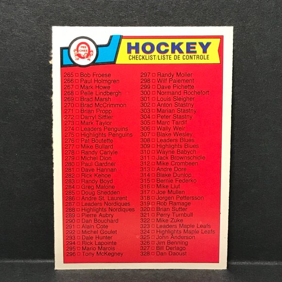 1983-84 OPC HOCKEY #396 CHECKLIST - Picture 1 of 2
